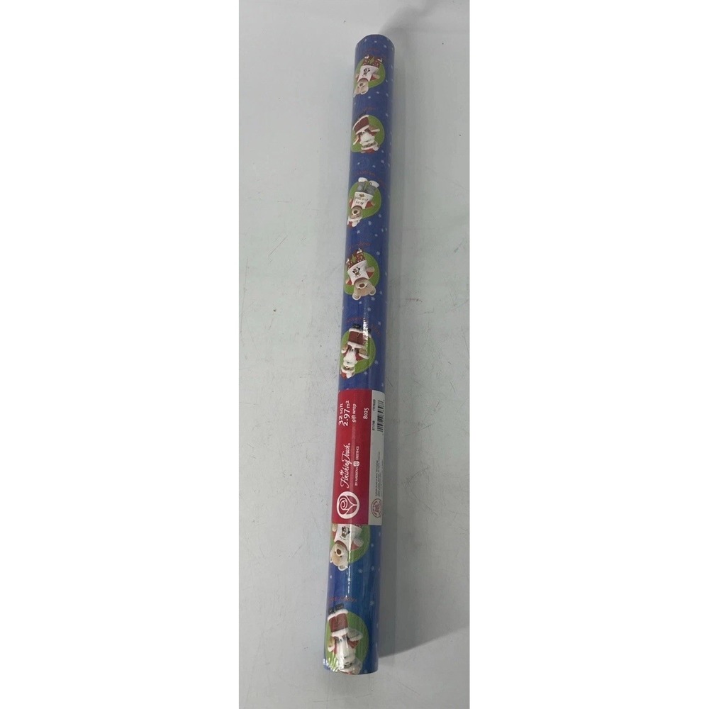 Vintage Build a Bear American  Greetings  Christmas Gift Wrap 32 sq ft New